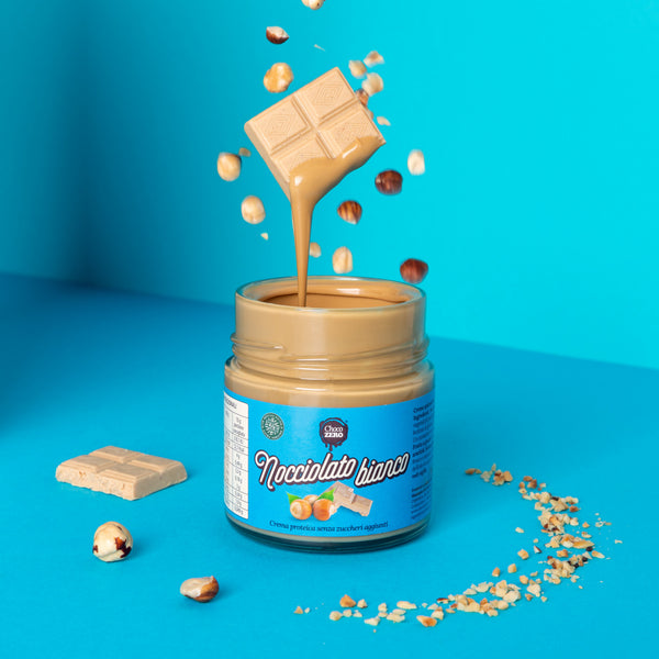 Crema proteica cioccolato bianco 42% senza zuccheri aggiunti - 200gr