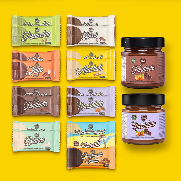 Pacco 30 giorni Choco Zero - 17 tavolette e 2 creme spalmabili