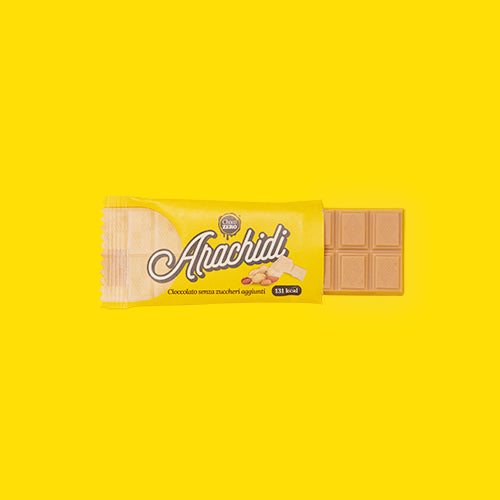 Tavolette di cioccolato alle arachidi senza zuccheri aggiunti
