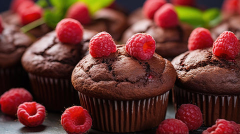 Ricetta muffin al cioccolato Choco Zero e lamponi