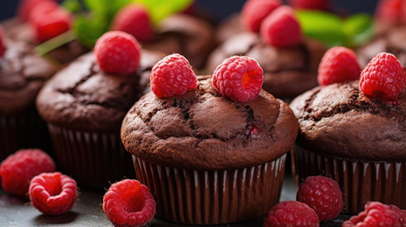Ricetta muffin al cioccolato Choco Zero e lamponi
