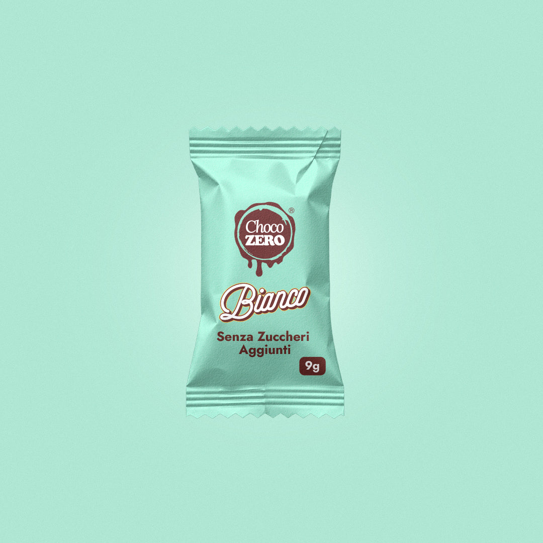Cioccolatino Choco Zero cioccolato bianco senza zuccheri aggiunti