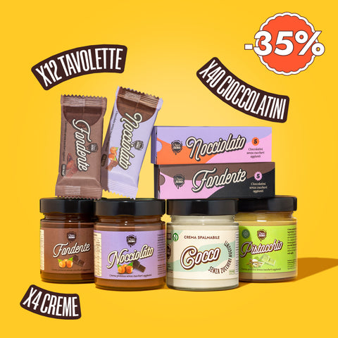 cioccolato e creme senza lattosio